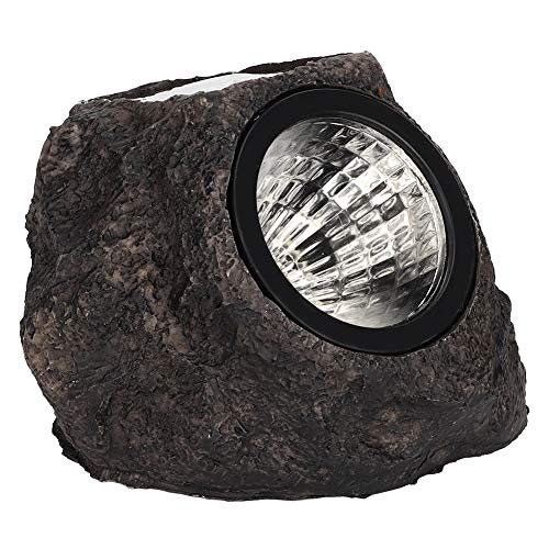 Kukyller Luces de roca de jardín solar al aire libre, focos de paisajismo de piedra falsa lámpara de jardín LED Light Lawn Decorations