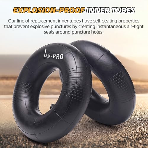 Ar-Pro 4.10/3.50-4 Heavy Duty Replacement Inner Tube With Tr-13 Straight Valve Stem (2-Pack) - For Wheelbarrows, Mowers, Hand Trucks And More #TOP2