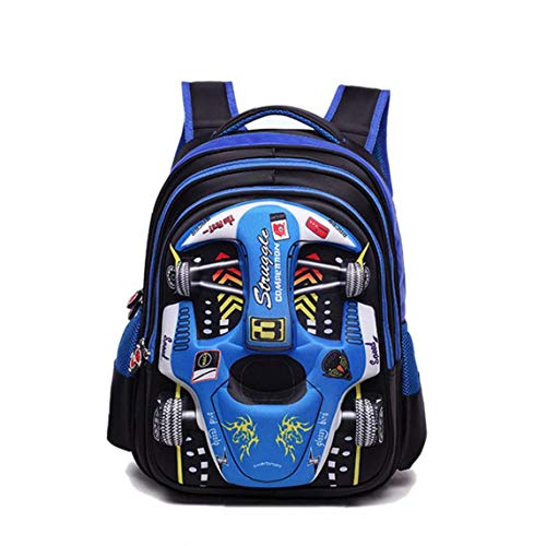 Escuela Impermeable 7D De Carreras Coches Hijos Mochila Gran Capacidad Morral del Ordenador