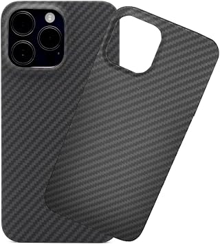 Ultra-Slim Case Compatible with iPhone 15 Pro, Durable Aramid Fiber Carbon Kevlar Case, Lightweight Shockproof Protective Cover, Military Grade Protection for Big Hole iPhone 15 Pro