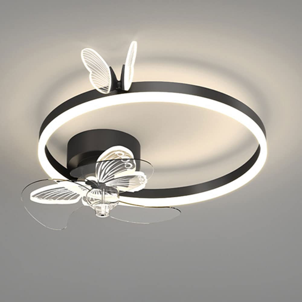 Ventilateur de plafond avec lumière LED dimmable pour chambre à 6 vitesses