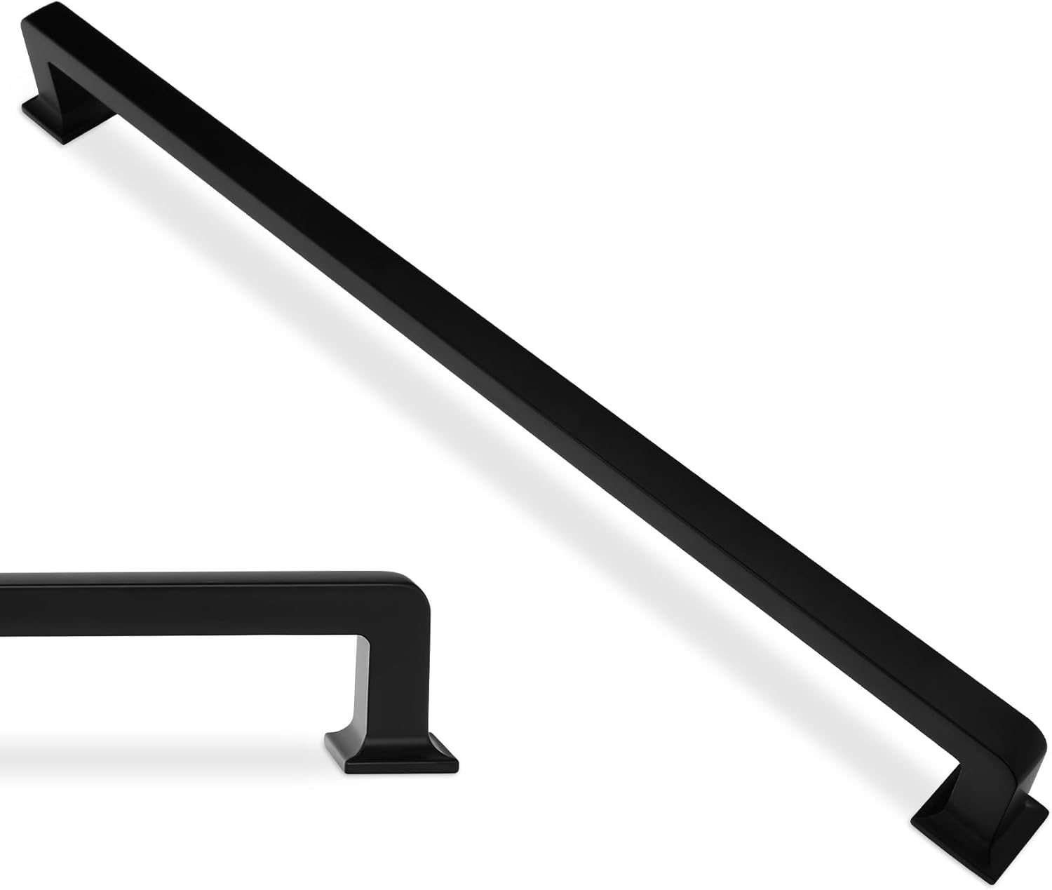 10 Pack 5 Inch(128mm) Kitchen Cabinet Handles Matte Black Cabinet Pulls Zinc Alloy Drawer Pulls Solid Kitchen Hardware