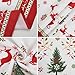 Sonalied Round Christmas Tablecloth 70 Inch, Washable Elegant Farmhouse Winter Holiday Xmas Christmas Table Cloths Round, White