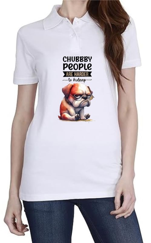 Chubby People White Women Polo T-Shirt-image-5