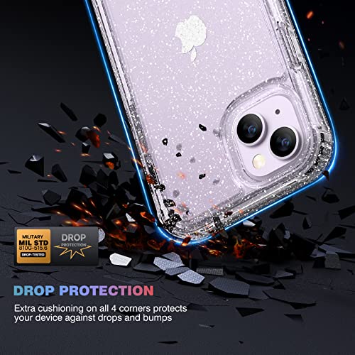 image for Diaclara Designed for iPhone 14 Case, Full Body Rugged Case with Built