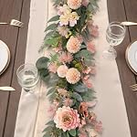 Spring Garland 6FT Hydrangea Flower Garland Faux Greenery Leaf Vine Garlands for Decoration for Spring Indoor Outdoor Garden Farmhouse Porch Wall Wedding Room Home Decor (Pink) - Image 2