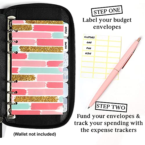 Budget Book + Tabbed Money Envelopes For Cash Budgeting - Cash Envelopes, Budget Sheets, Budget Envelopes For Cash System | All-In-1 Coupon Organizer, Financial Planner | Colorful Envelopes For Money #TOP6