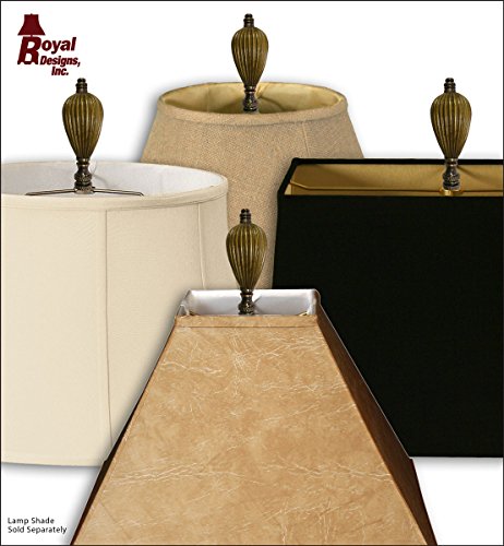 Image of Royal Designs Vase Shaped 3.5 inch Lamp Finial for Lamp Shade, Antique Brass