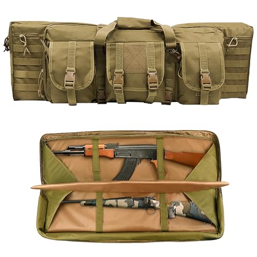 Sac à dos tactique pour carabine longue double compartiment antichoc de 55 pouces