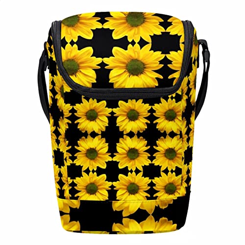 Bolsa de almuerzo para oficina y escuela con diseño floral de girasol 2