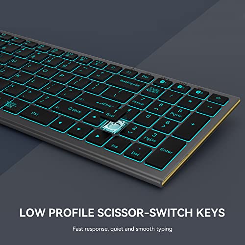 Vivefox Bluetooth Wireless Backlit Keyboard For 3 Device thumb #5