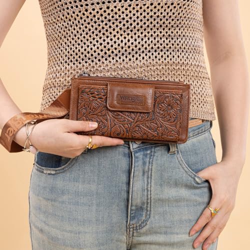 X Wrangler Wristlet Wallets for Women Bifold Clutch Wallet Card Cases & Money Organizers Female Western Wallet with Zipper Pocket4