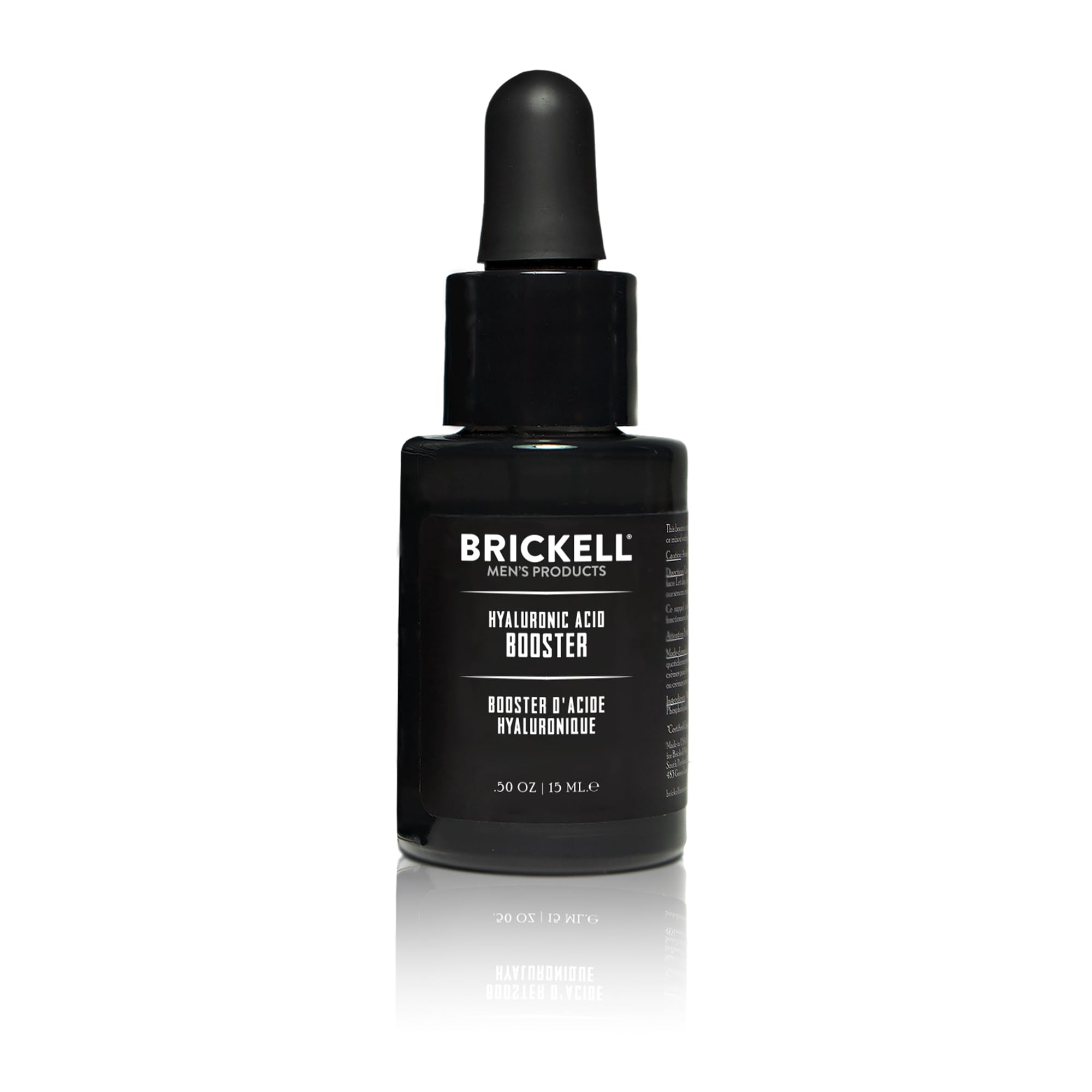 Brickell Men's Hyaluronic Acid Booster Serum For Men, Natural And Organic Hyaluronic Acid Booster For Face To Hydrate And Nourish Skin, Reduce Fine Lines And Wrinkles, Unscented, 15mL