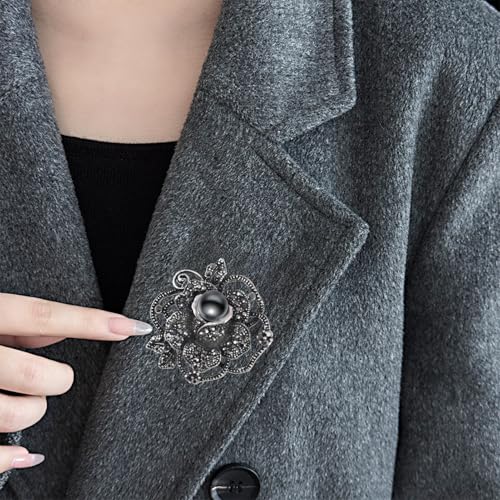 Image of Brooch Pins For Women Fashion Elegant Brooches Lapel Badges Coat Sweater Scarves Shawl Dress Accessory Wedding Party Prom Jewelry