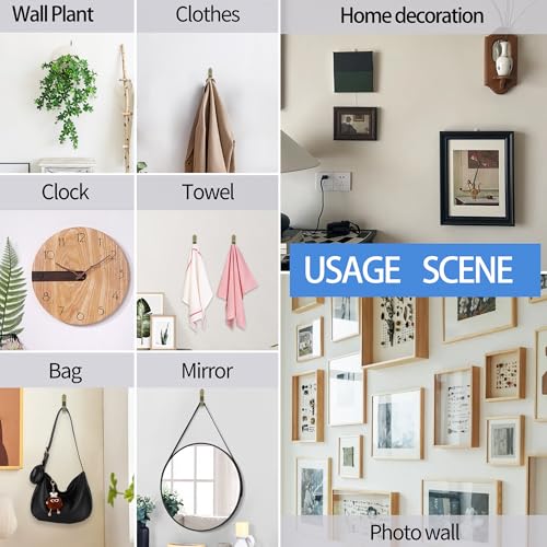 Image of Aynoo 184 Pieces Picture Hanging Kit,Heavy Duty Picture Hangers,20 /30 /50 lbs,Coat Towel Wall Picture Hanging Hooks