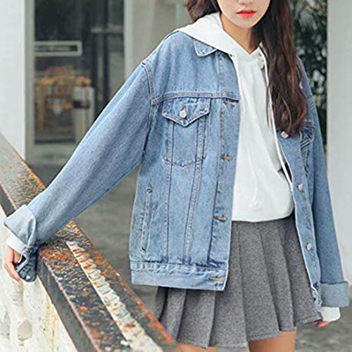 Women's Boyfriend Denim Jackets Long Sleeve Loose Jean Coats Oversize…2