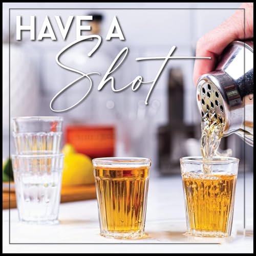 Image of bellemax Classy Shot Glass for Espressos, Spirits & Liquors,Whiskey, Vodka Shot, Tequila Shot, Wine Tasting, Cocktail Pour, Bar Accessory & Home Decor Parties Glasses Set of 6 (BR-04)