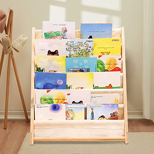 Wanlecy 6 Tiers Kids Book Rack Storage Bookshelf, Wooden Bookcase Children Book Shelf Rack Storage Bookshelf Tidy Organizer For Playroom And Children’s Room, 29.5X11.8X31.1Inch #TOP1