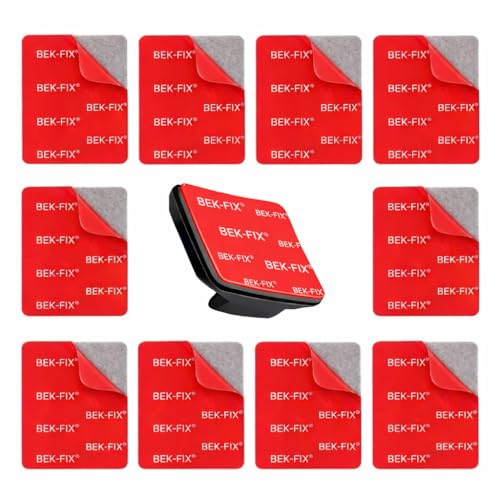 BEK-FIX Dash cam Sticky Pads Double Sided Adhesive Pads Compatible With GoPro Helmet Mounts Spare Replacement Set For SJCAM Nextbase Action Camera And DashCam (Pack of 10)