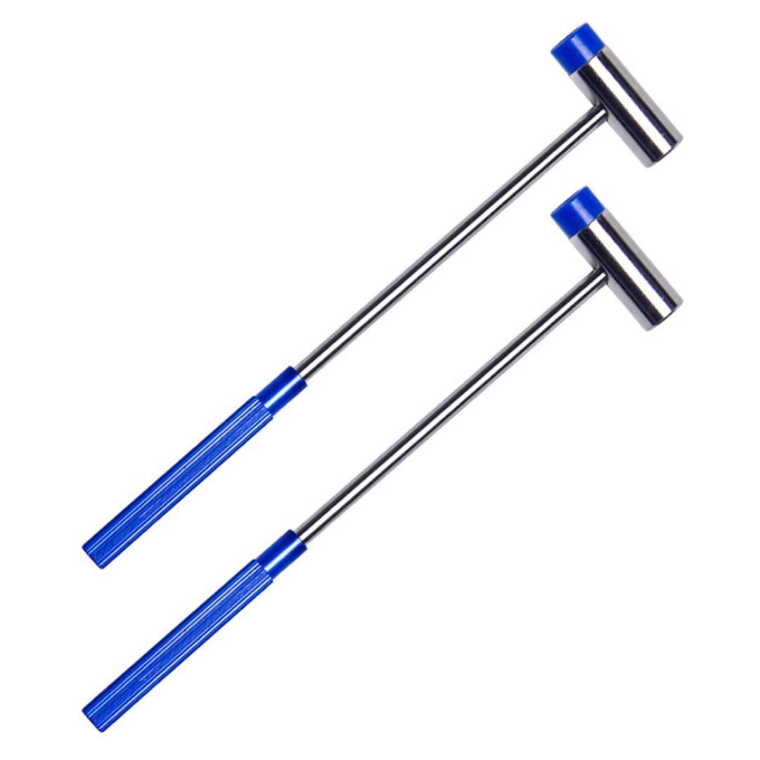 Hbbgdiy Blue Dual Head Small Hammer 2Pcs Jewelry Mallet Plastic And Metal Head Mini Tuning Hammer For Watch Repair, Crafts And Diy Work
