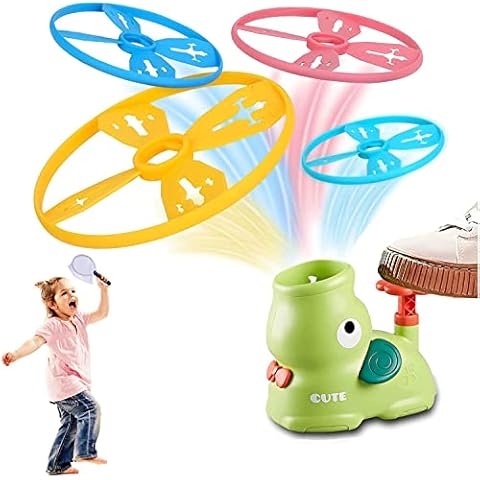 Flugscheiben Launcher, Pop-up Flying Saucer Für Fliegende Untertassen, Disc Launcher Toy Set-Ein Outdoor-Spielzeug für Jungen und Mädchen im Alter von 4, 5, 6, 7, 8, 9 und 10 Jahren geeignet (Grün) Cover