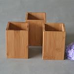Bamboo Wood Desk Pen Pencil Holder Stand Multi Purpose Use Pencil Cup Pot Desk Organizer - Image 3