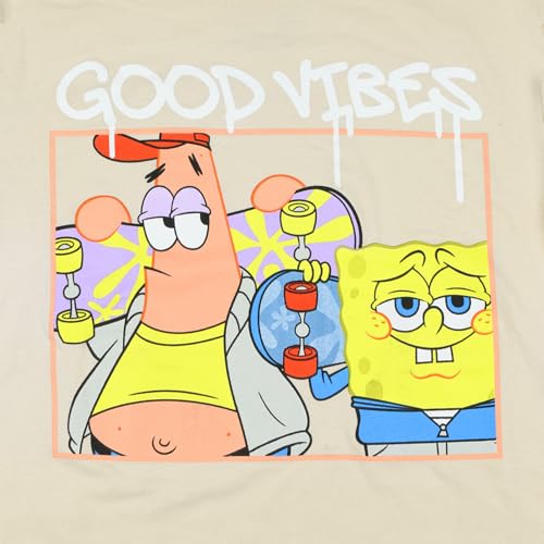 SpongeBob Squarepants T-Shirt Boys' Good Vibes Skater Kids Graphic Tee3