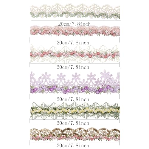 cherrboll Baby Flower Bows Headbands 6pcs Floral Hair Wraps Nylon Hairbands Crown Newborn Infant Toddler Hair Accessories4