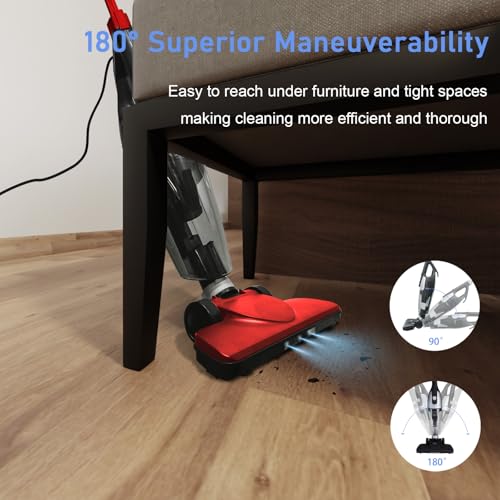 Apical Life Upright Vacuum With Headlights, Corded Stick Vacuum, Large Dust Cup Capacity, Hepa Filter, Swivel Steering, Brush Tool & Crevice Tool thumb #4