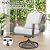NATURAL EXPRESSIONS 7 Piece Patio Dining Table Outdoor Furniture Set for 6, 4Pcs Fixed and 2Pcs Swivel Patio Dining Chairs with Olefin Cushions, 65”Large Dining Table with Umbrella Hole