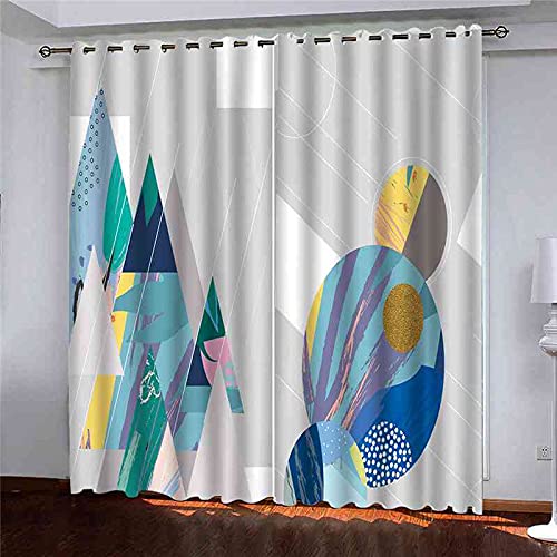 Rideaux occultants thermiques bleu 3D isolant phonique pour la chambre