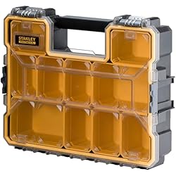 Maletin Para Tornillos STANLEY 1-97-518 , Organizador Fatmax Deep Pro, Cajas extraíbles, calidad y estabilidad, Cierres metálicos duraderos, Organizador profesional