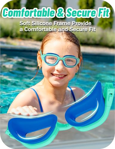 Image of Vvinca Kids Swim Goggles, Swimming Goggles for Kids 3-14 Anti-Fog UV Protection No Leak Pool Glasses for Boys Girls