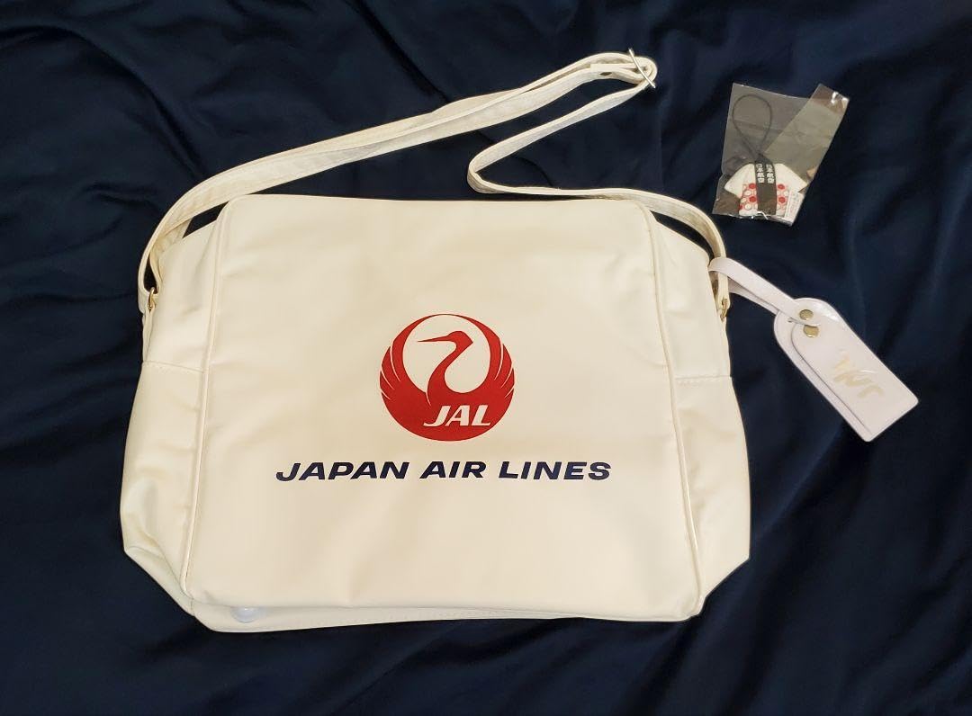 Amazon.co.jp: 昭和レトロJAL復刻版 鶴丸 エアラインバック 白 