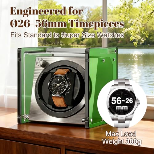 Image of Watch Winder Smith Acrylic Single Automatic Watch Winder - 12 O'Clock Upright Display, Ultra Quiet Performance for Large & Small Watches