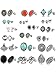 Mtlee 18 Pairs Assorted Boho Stud Earrings Set Vintage Round Beads Earring for Women and Girls