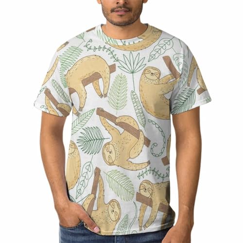 T-shirt paresseux de la jungle homme idéal pour vos weekends chill