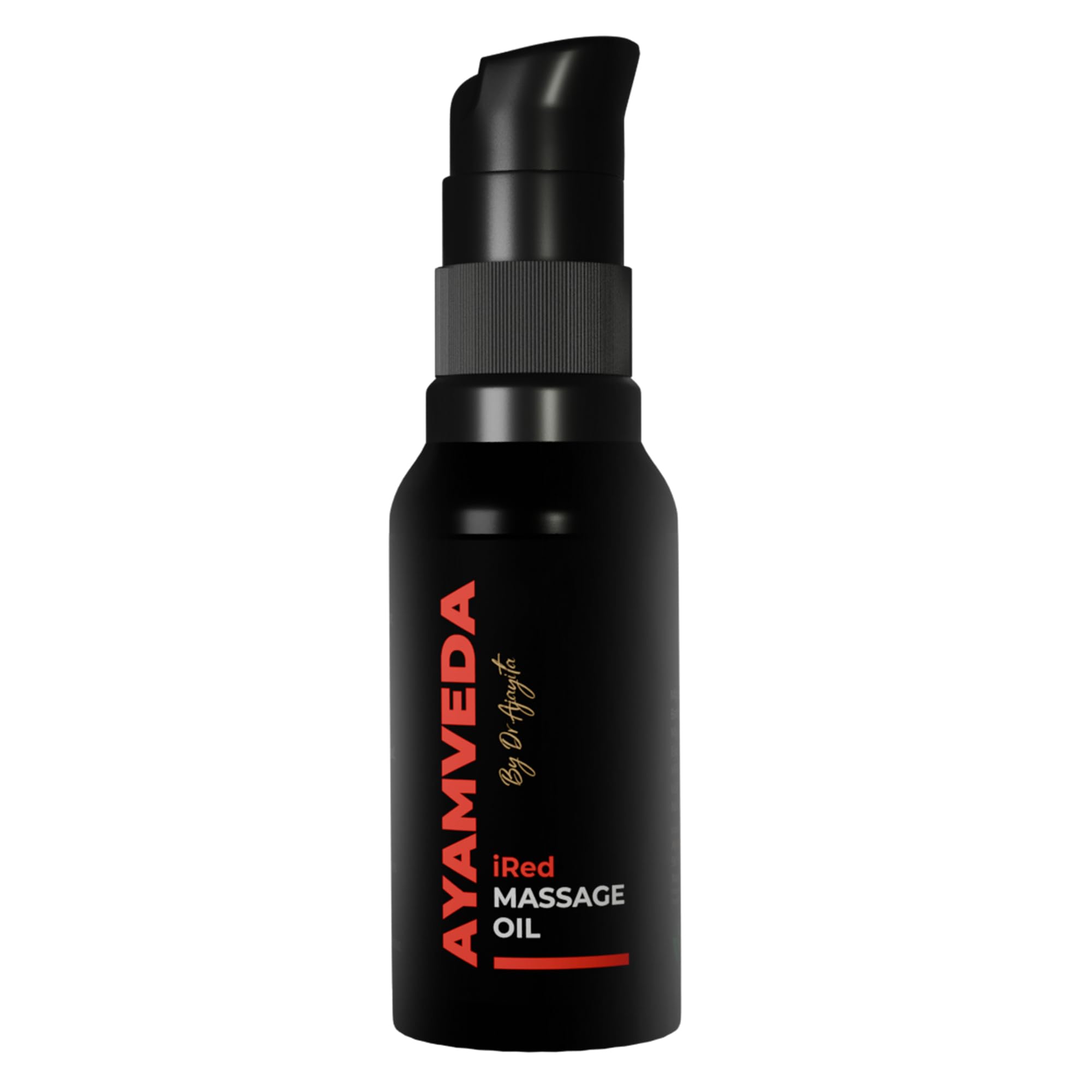 AyamVedaiRed Ayurvedic Massage Oil for Men with 60+ Herbs like Ashwagandha, Shilajit & Shatavari | 100% Natural | 30 ml Bottle