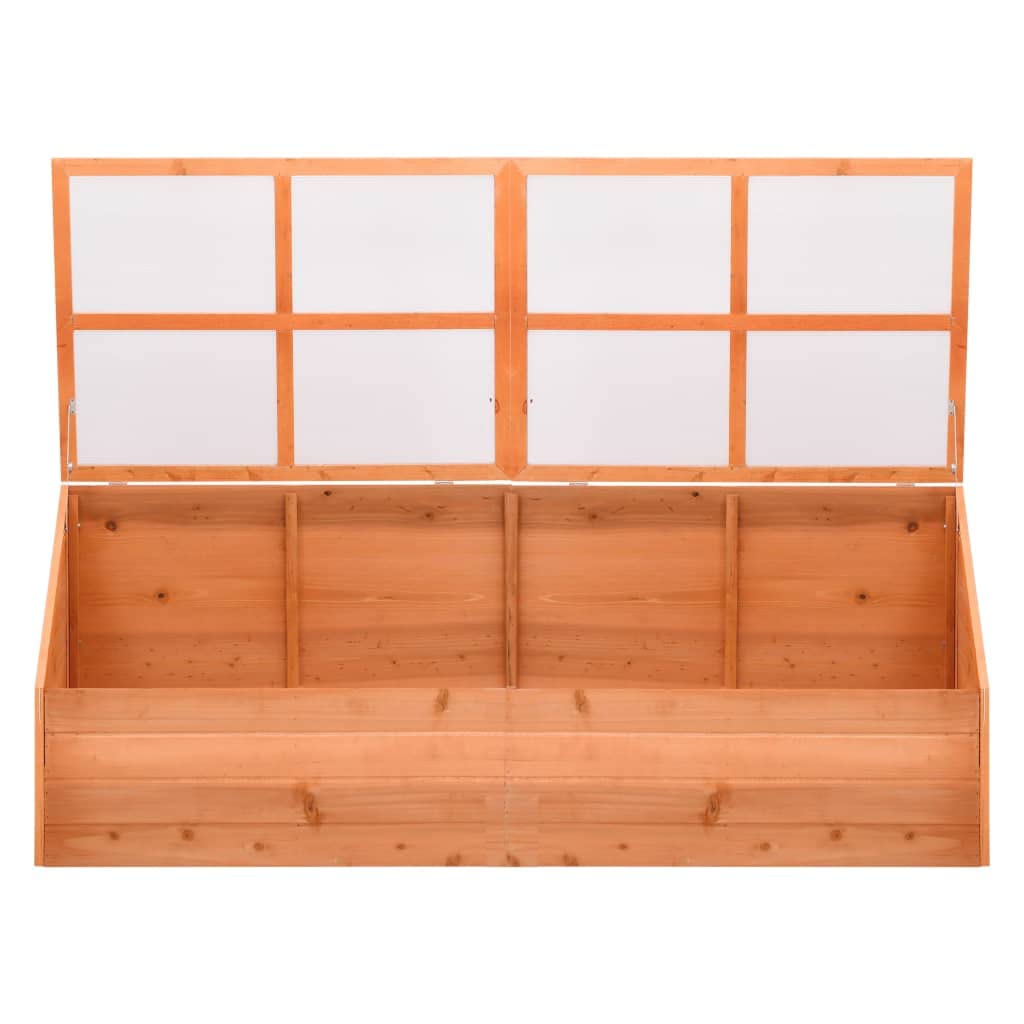 Jardinera de madera para plantas de 180 x 57 x 62 cm con placa de policarbonato, invernadero impermeable para cultivo de hortalizas, tomates, casa de cultivo, protección de plantas en el