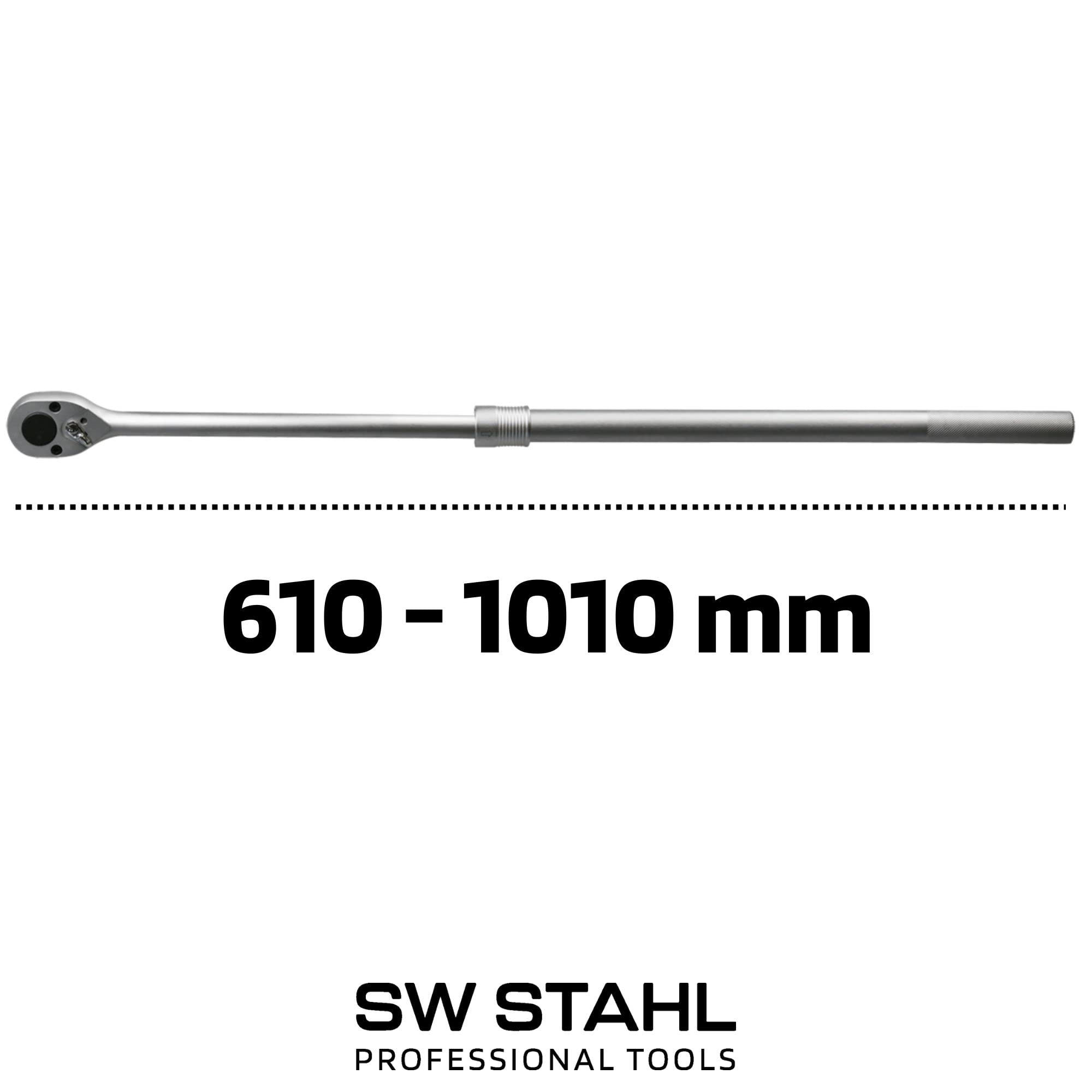 Clé à Cliquet Extensible 3/4″ – 630 à 1000 Mm – 24 Dents, Réversible, Libération Rapide – Acier Cr-Mo
