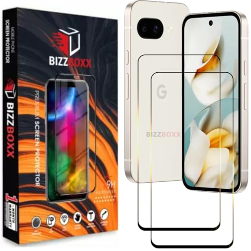 Image of Compatible With Google Pixel 9A Tempered Glass Screen Protector Guard - High Definition, Shatterproof, Anti-Fingerprint Screen Guard (Pixel 9A - 6.28 inch)|With Installation Kit - Pack of 2