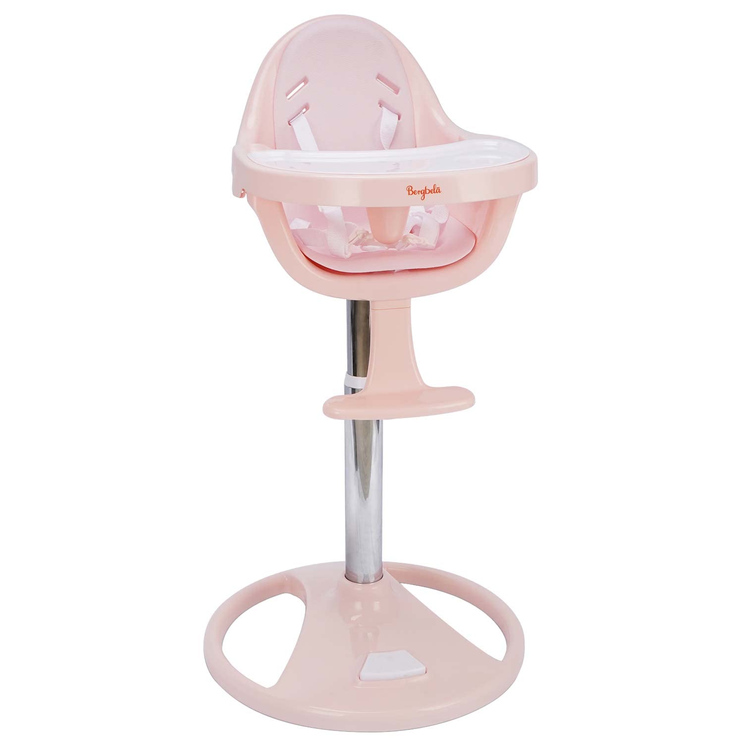 Photo 1 of Bergbela Baby High Chair Bar Stool Design 360 Degree Rotating Modern Style Baby Seat Stable and Convertible Compact Toddler 4 Adjustable Heights Grow with Family, Pink