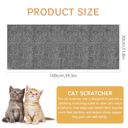 Image of Qpets Self-Adhesive Cat Scratch Guard - Cut-to-Fit Protective Mat for Sofa, Walls & Furniture Durable Scratcher Pad with Removable Tape, Invisible Corner Protector for Renters (30cm x 1m Roll)