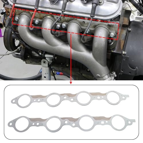 LS MLS Exhaust Manifold Header Gasket Bolts Kit Compatible with Chevy Silverado Camaro Caprice Corvette Tahoe GMC Sierra CTS Escalade LS1 LS2 LS3 LS6 LQ4 LQ9 LM7 4.8L 5.3L 5.7L 6.0L 6.2L OEM# 12617944 - Image 5