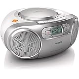 Philips Boombox AZ127/12 Reproductor de CD Casete Radio FM y Entrada de Audio Portátil