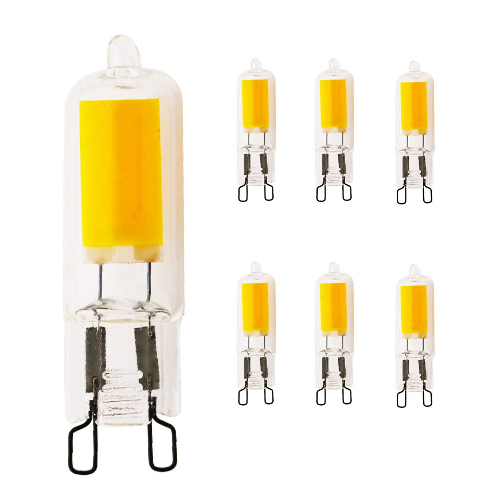 Chao Zan White Ac 220 V 2 W G9 Cob Led Glass Bulb 360 Degree Beam Angle (Pack Of 6, 180 Lm, Warm 3000 Kelvin
