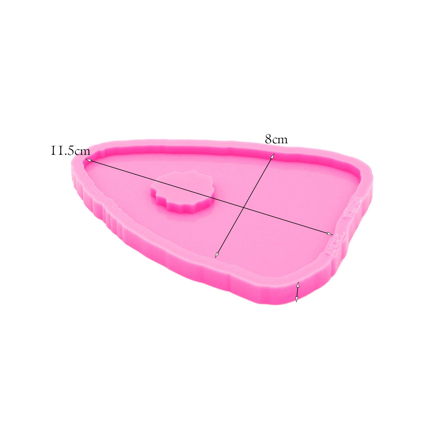 Super Glossy Silicone Coaster Molds Irregular Triangle Resin Coaster Silicone Mold Coaster Epoxy Resin Molds for Making Agate Coasters DIY Hollow Silicone Coaster Mold Craft Home Decoration