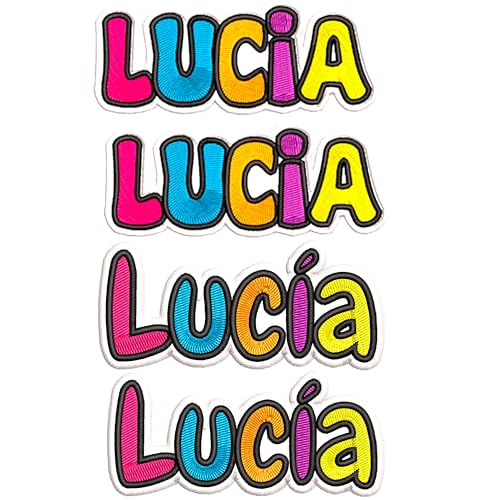 PACK 2 PARCHES bordados personalizados con nombre, parche con nombre, parches ideales para uniformes, babis, profesoras, mochilas