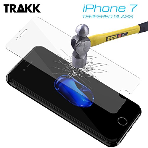 TRAKK Tempered Glass iPhone 7 6s 6 Rounded Edge Pro Screen Protector Anti Glare, Anti Fingerprint, Shatterproof, Anti-Scratch, No Bubbles for iPhone 7 4.7