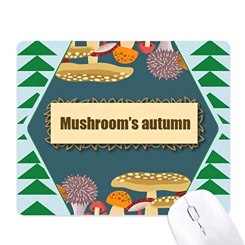 Tapis de souris illustration champignon bleu joli fou avec base caoutchouc antidérapante